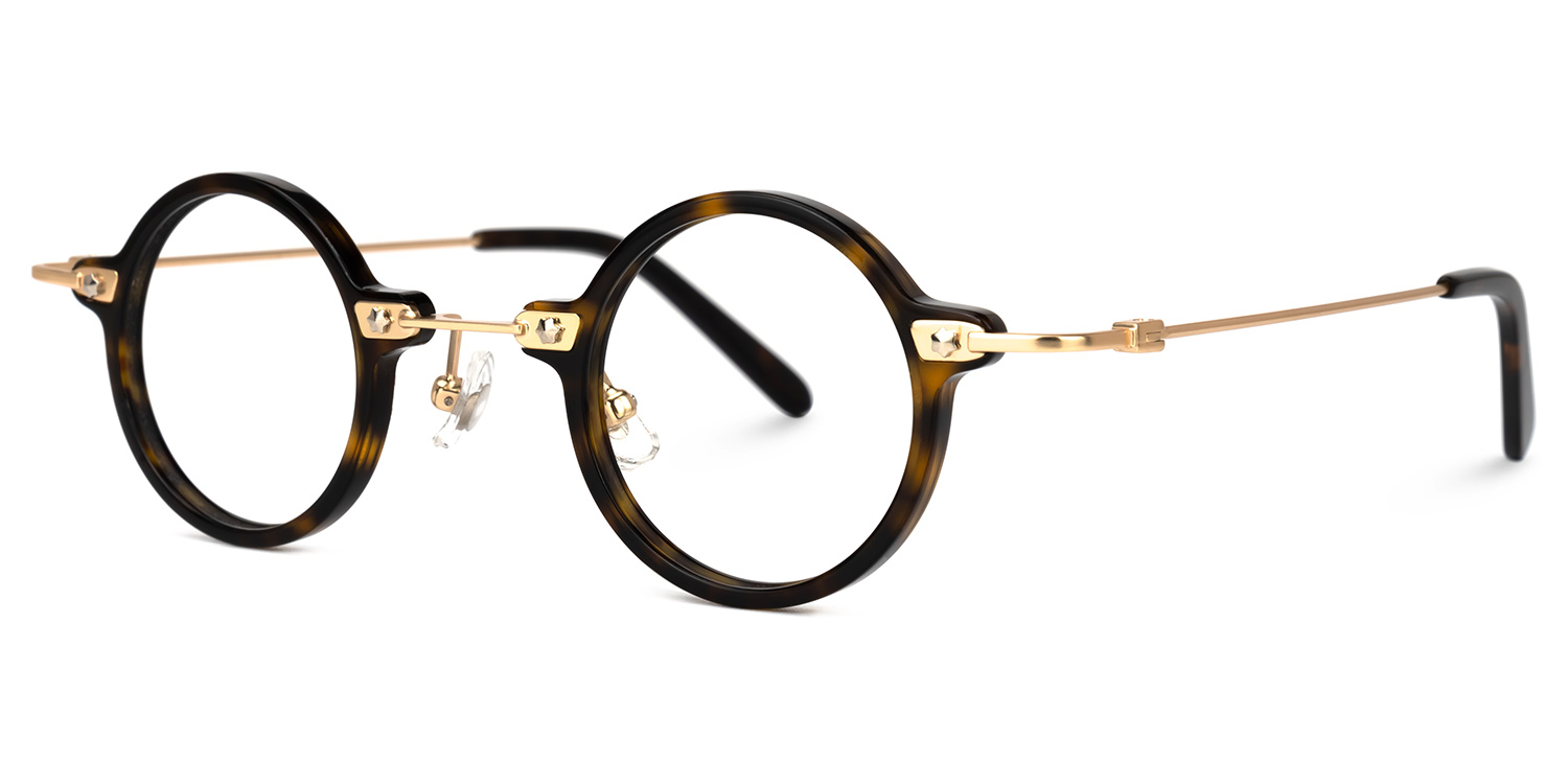 Maines Round Tortoise Glasses1