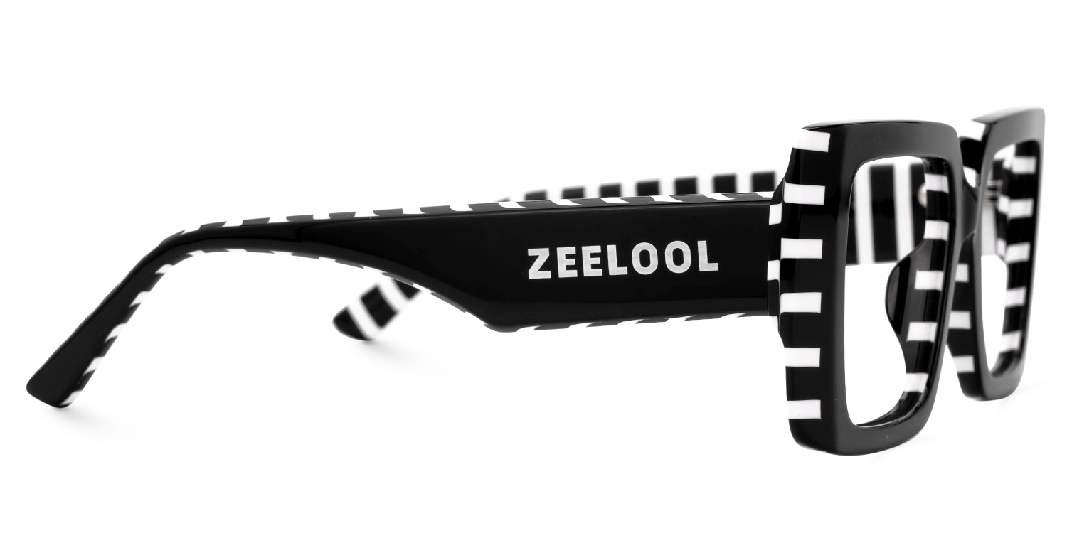 Parris Black Eyeglasses in Rectangle Full-Frame  | Zeelool2