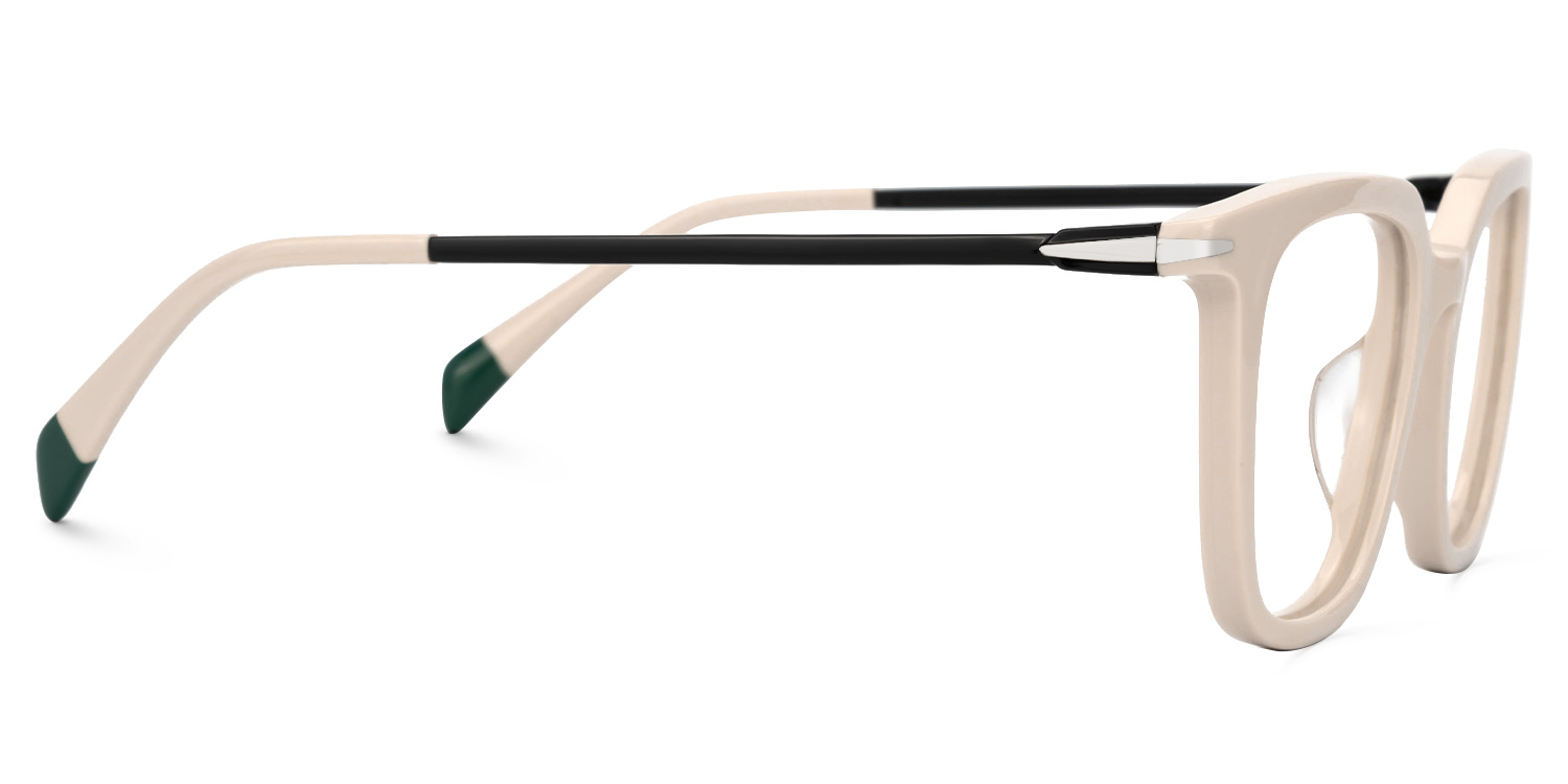 Bodali Mixed-Materials Square Dusty-Pink Frame Glasses | Zeelool2