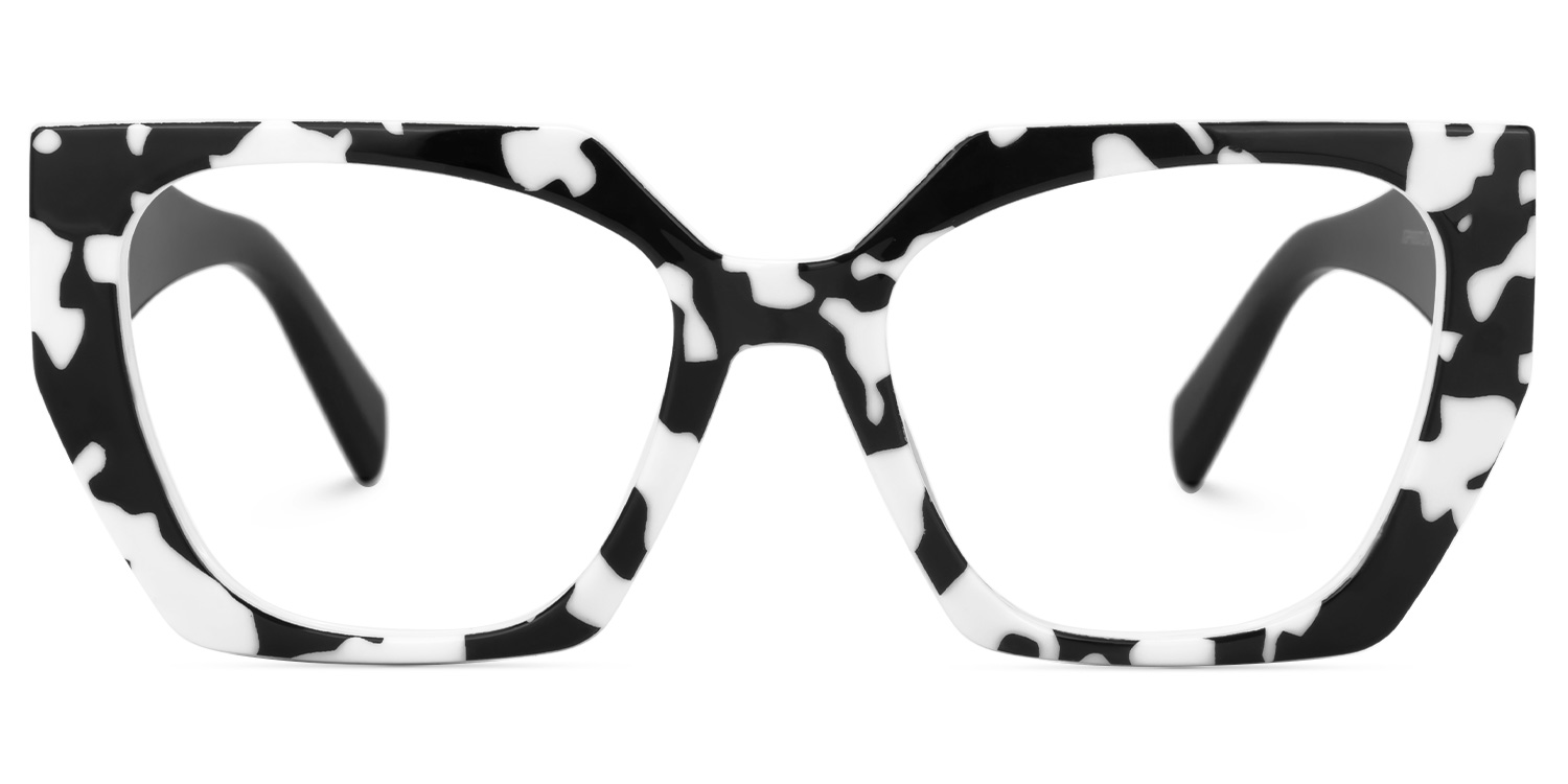 Sileidy Geometric Black-White Glasses good-img