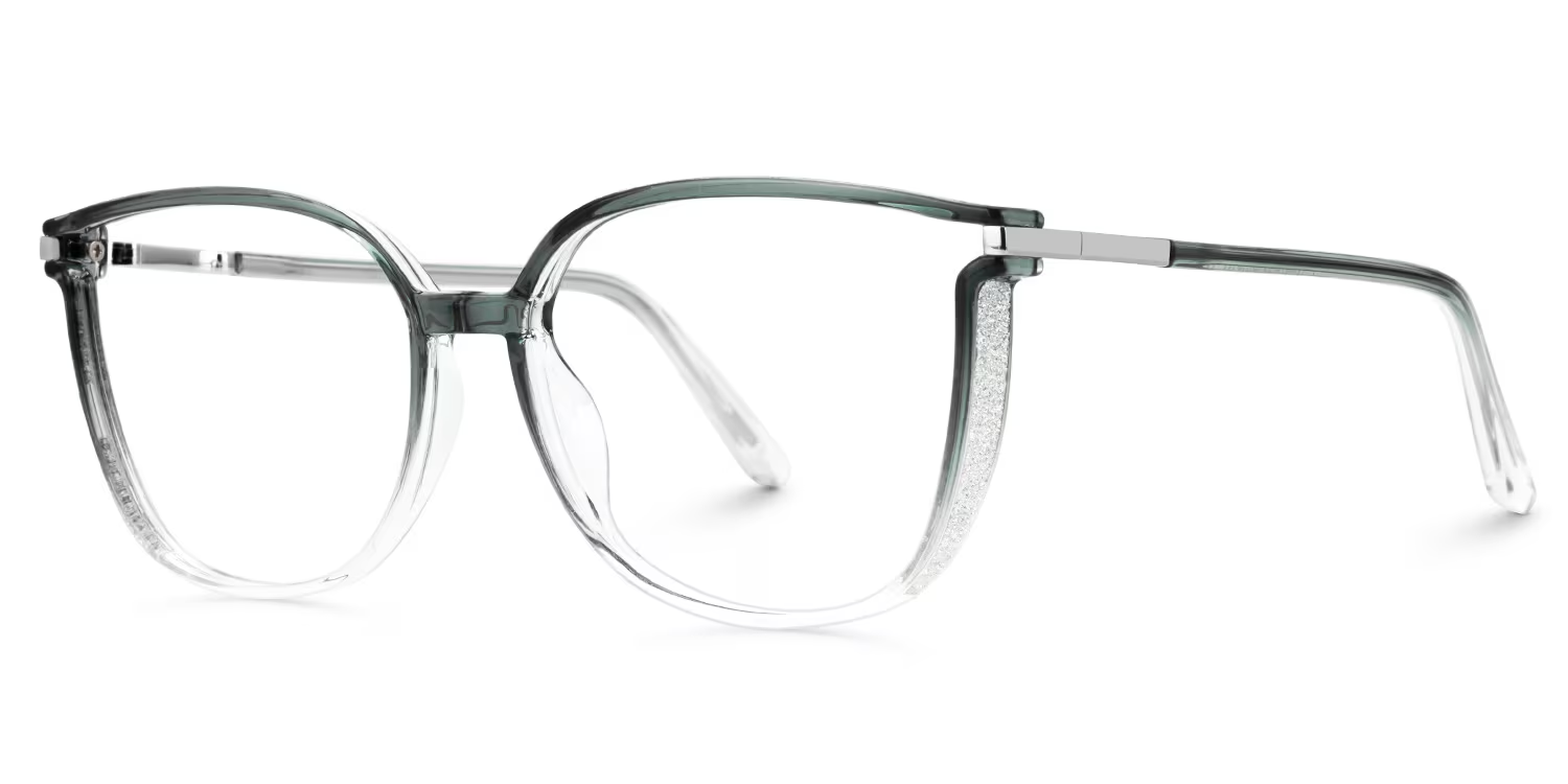 Rodz Green Frame Glasses with Square Design | Zeelool1