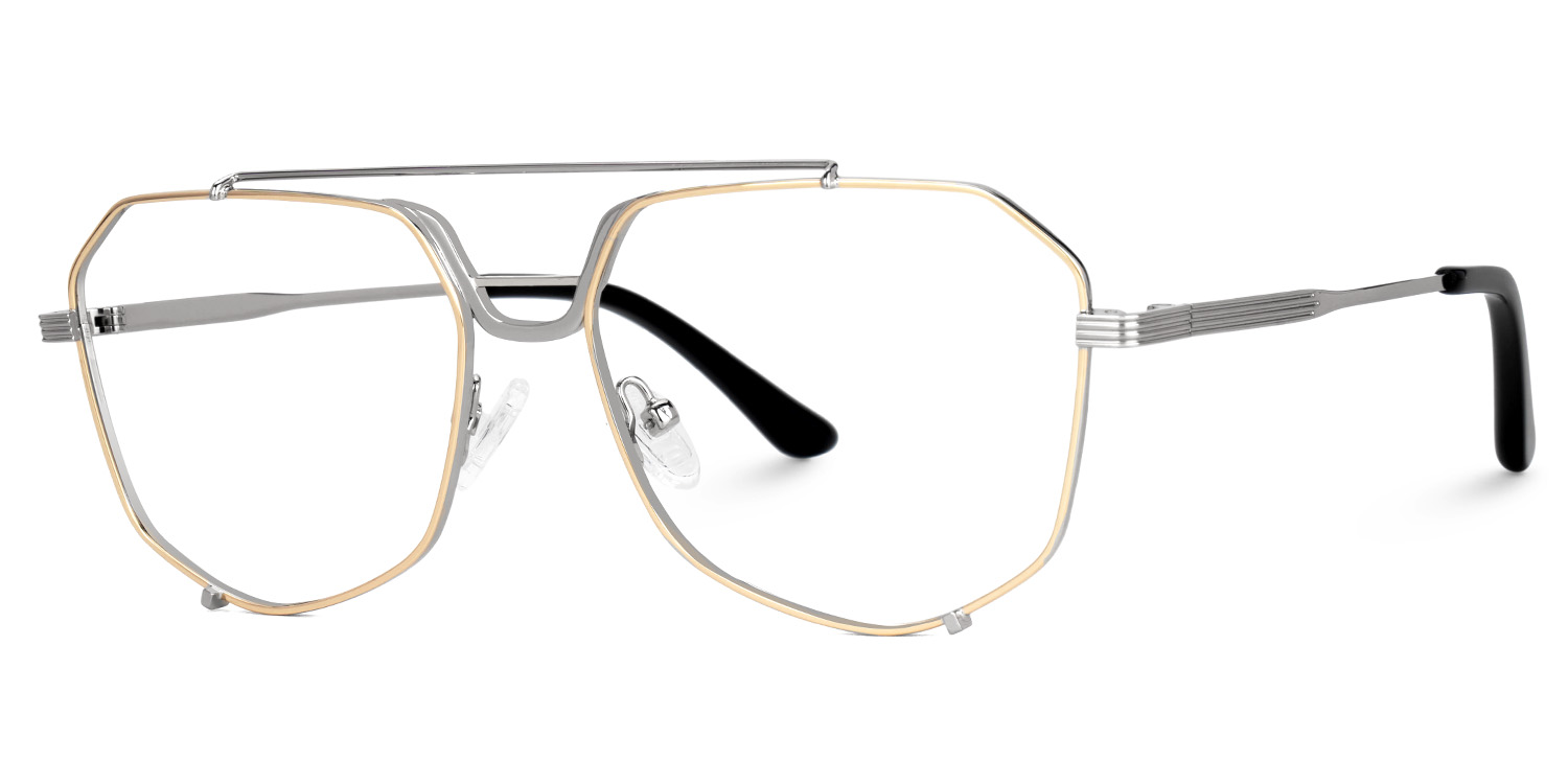 ZEELOOL Beethoven Aviator Gold Glasses