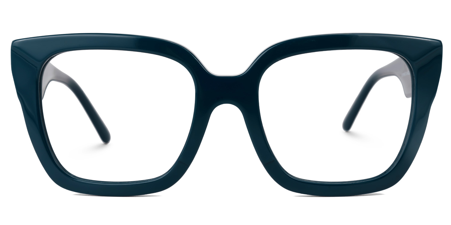 Rainna Square Green Glasses0