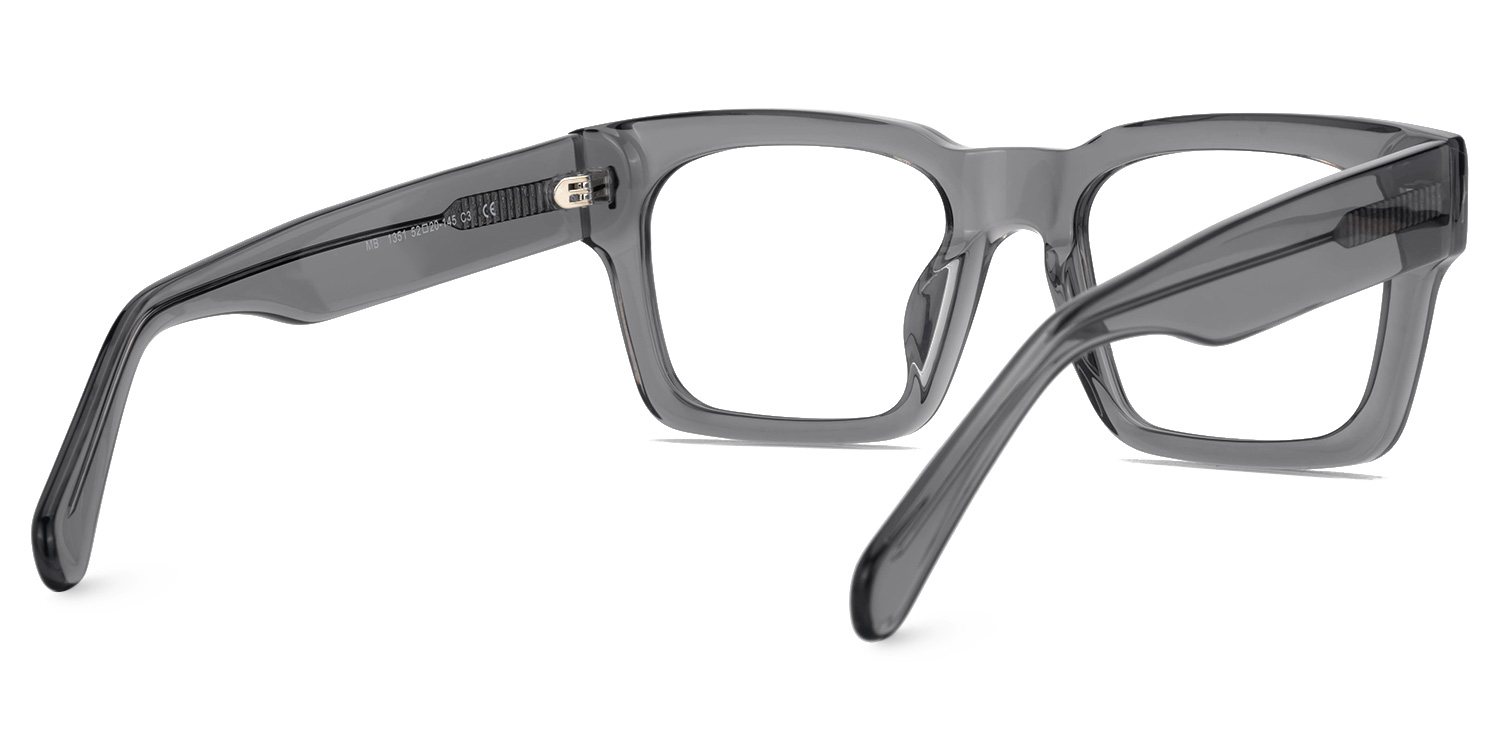 Rectangle Herman Gray Frames Designer Glasses3