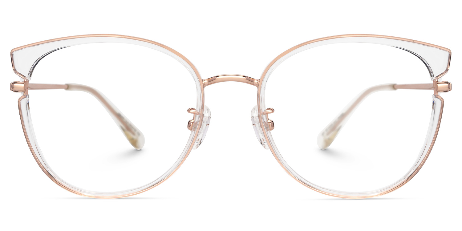 Delca Cateye Crystal Frame Glasses | Zeelool0