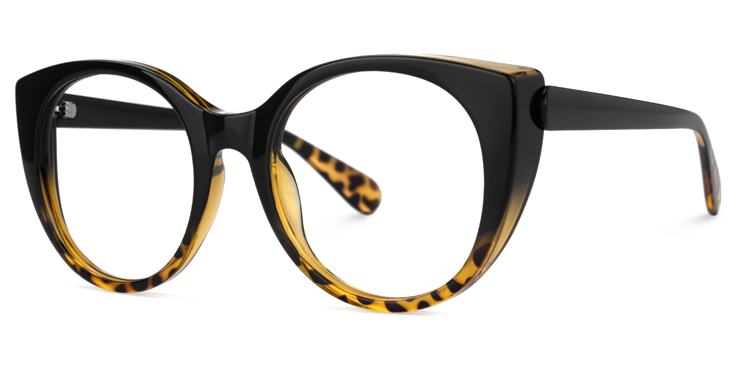 ZEELOOL Migdalia Cateye Black Glasses