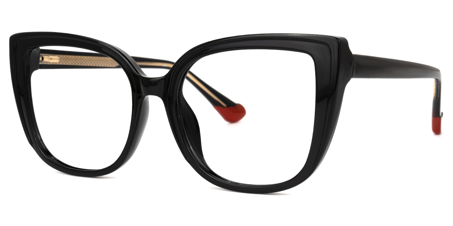 Fenn Cateye Black Glasses1