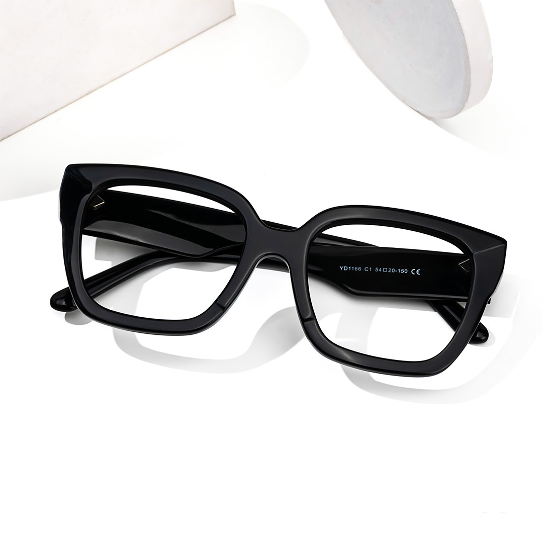 Rainna Square Black Glasses4