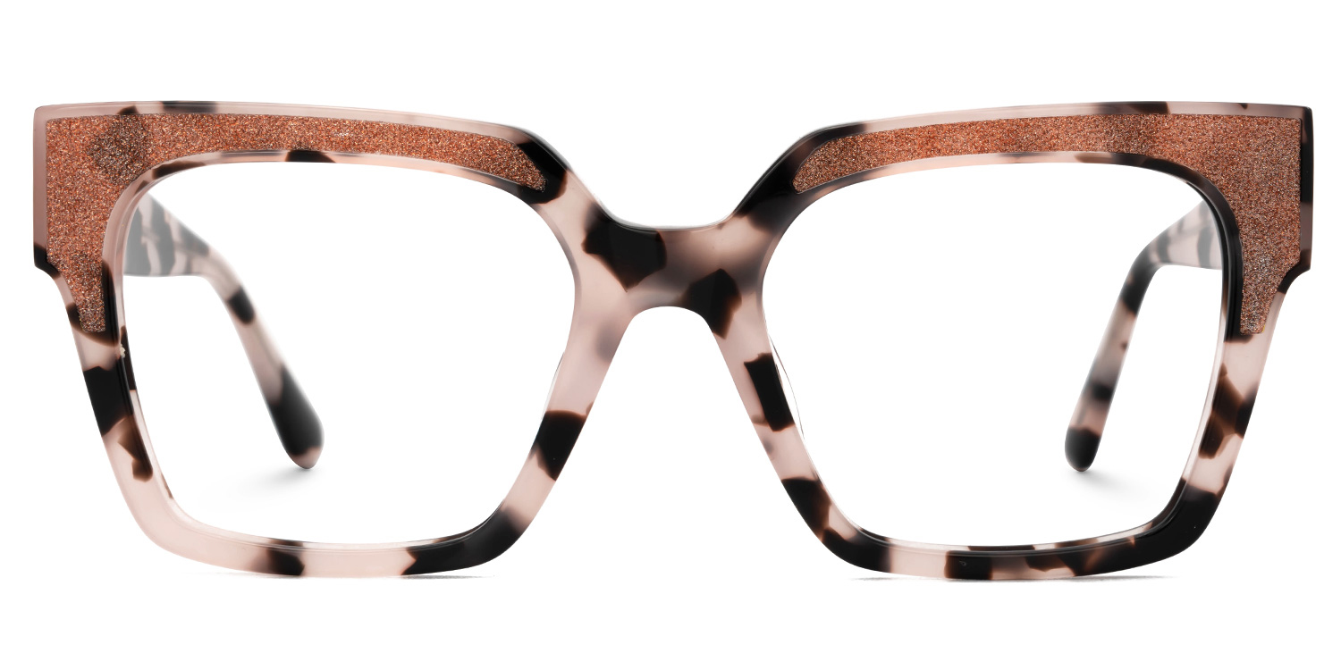 Merelin Pink-Tortoise Eyeglasses with Square Shape0