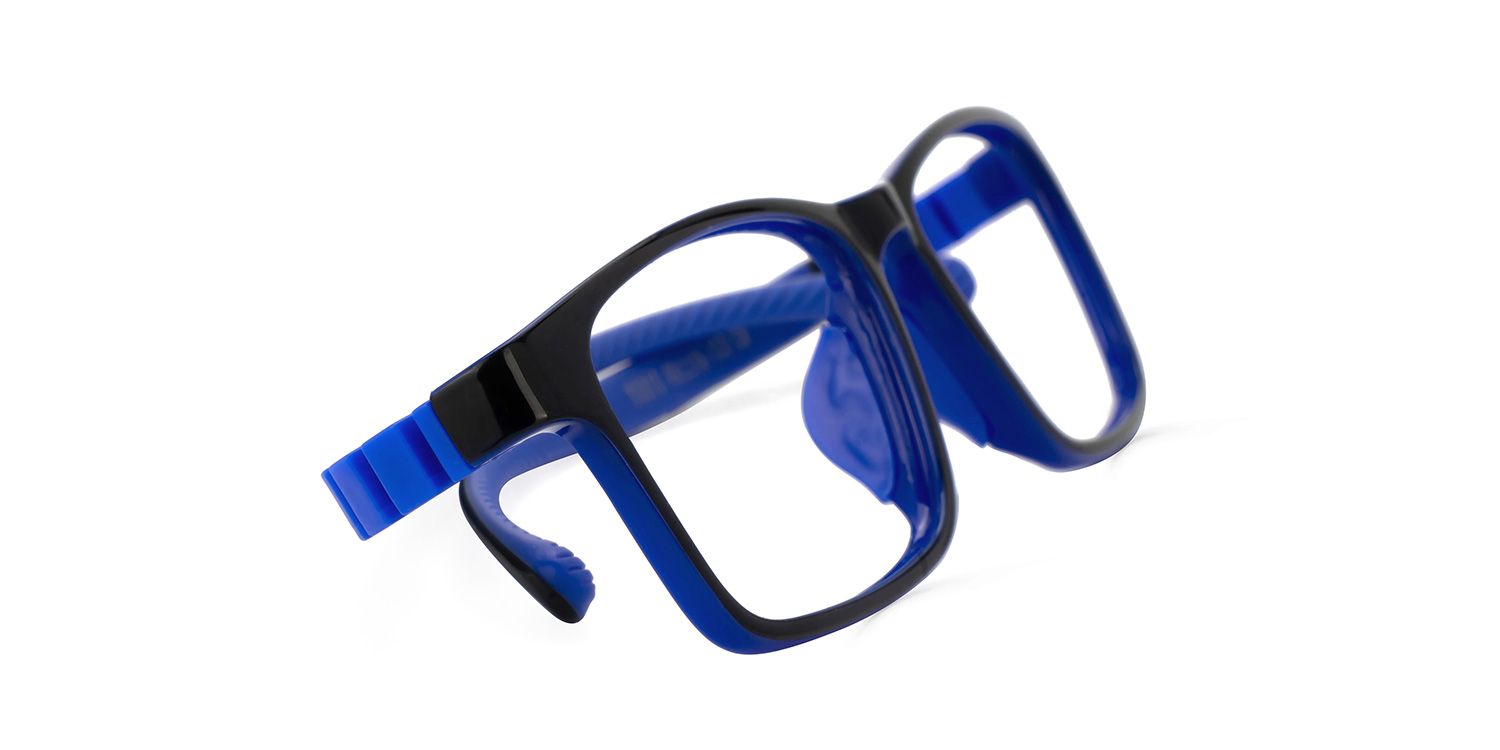 Arddin Rectangle Blue Frame Eyeglasses for Tweens2