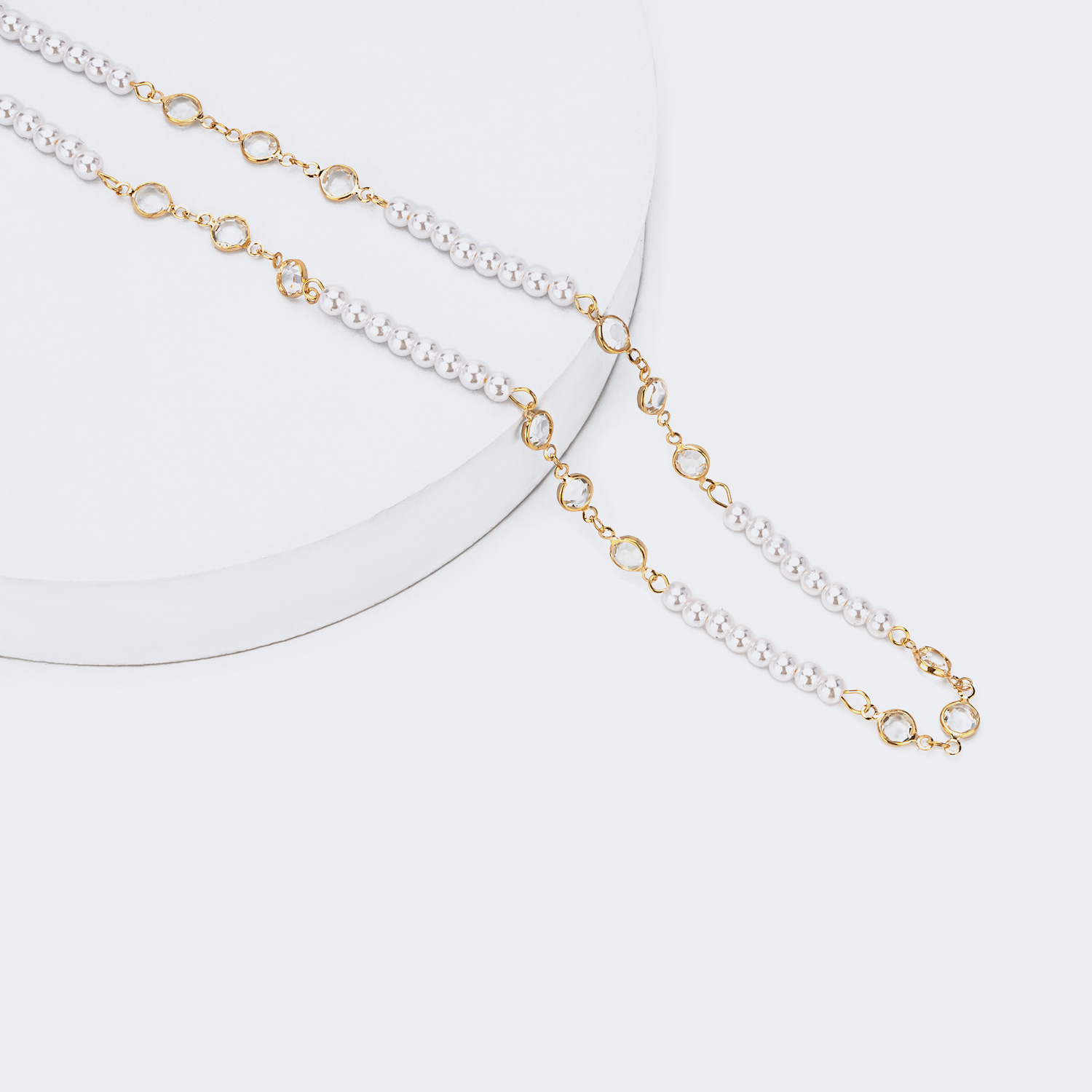 Stylish Crystal Diamond Pearl Eyeglasses Chains0