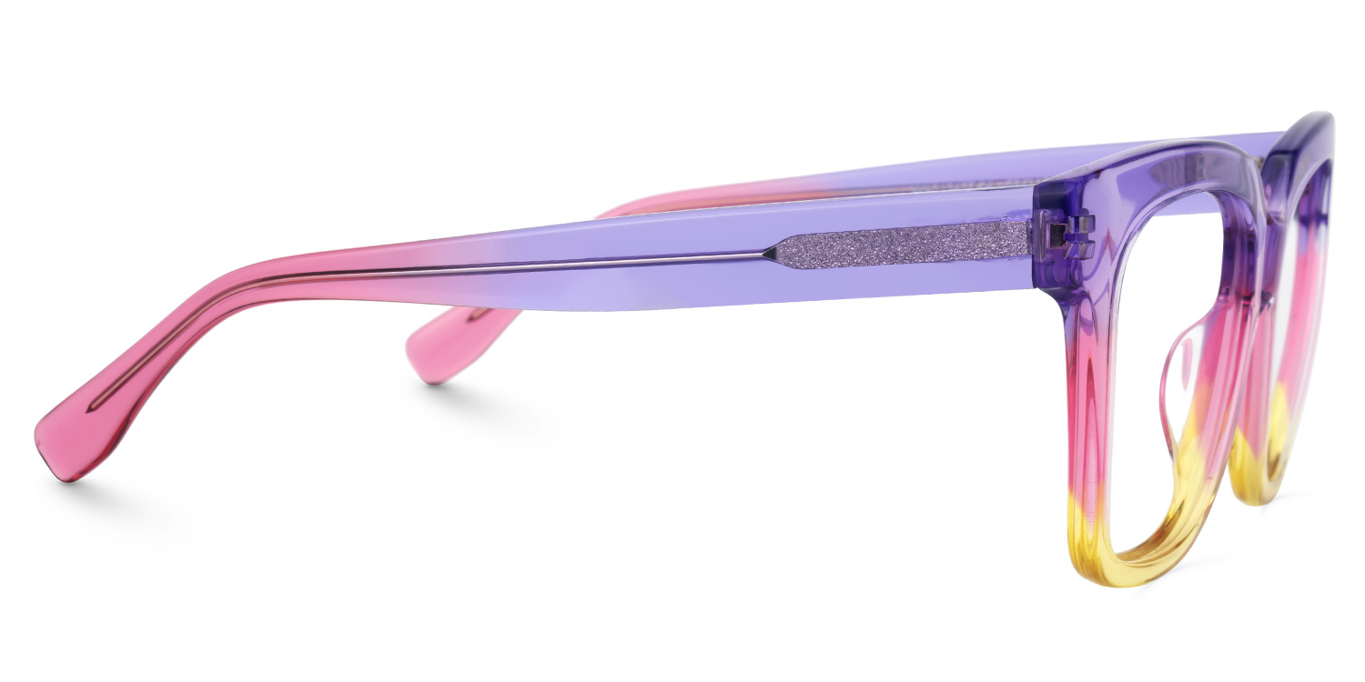 Xion Square Pink-Yellow Glasses2