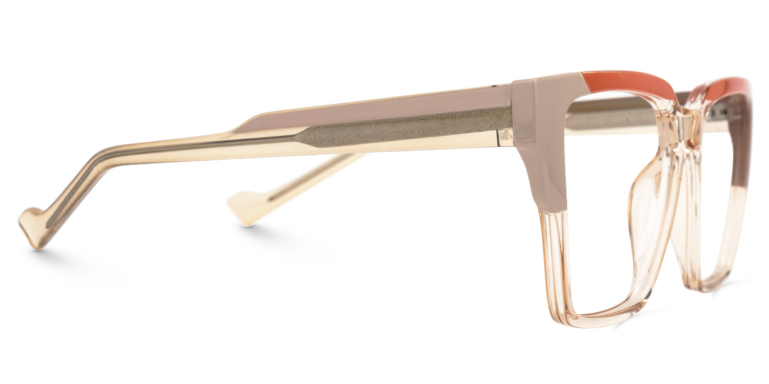 Crozier Square Champagne Eyeglasses & Glasses Frames2