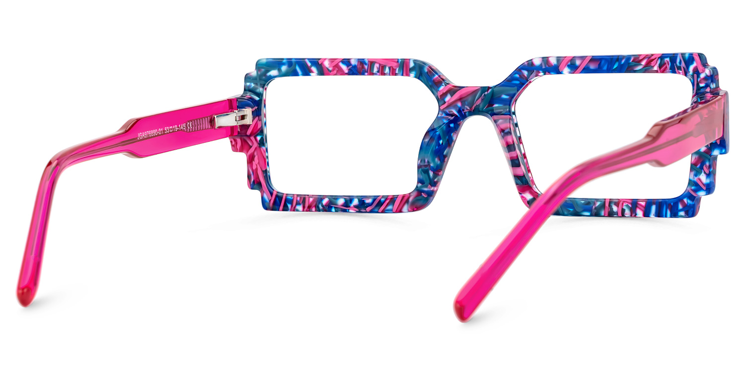 Frederick Bright Color Bold Rectangle Glasses | Zeelool3