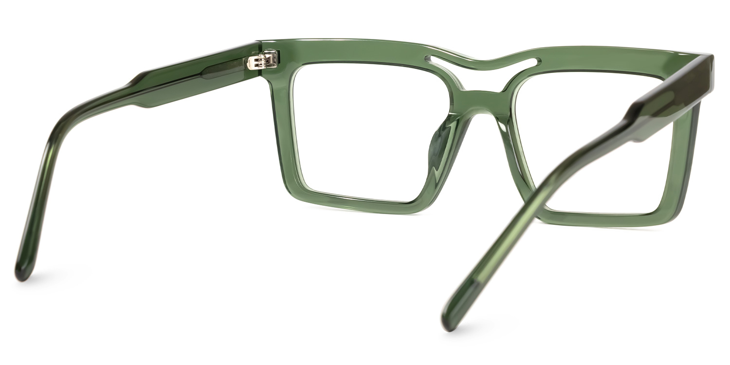 Tamekia Square Green Glasses3