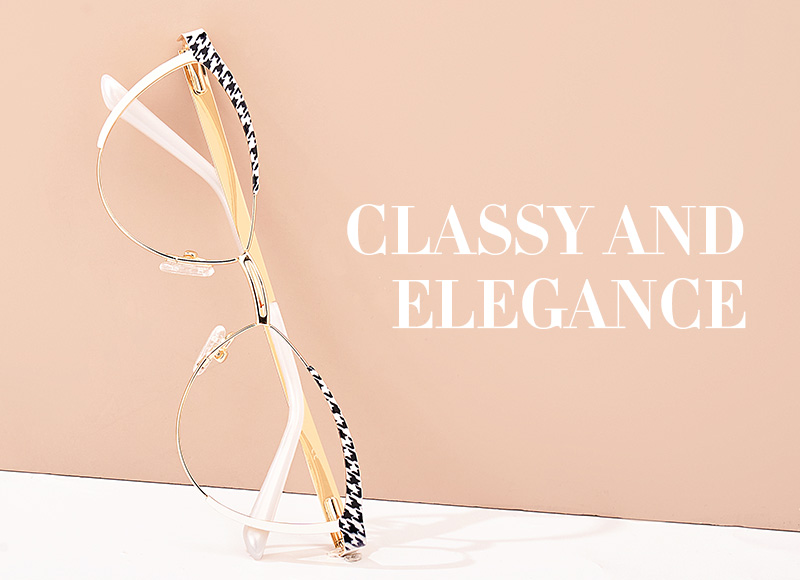 New Black-White Color for Sydney Metal Eyeglasses  | Zeelool Optical4