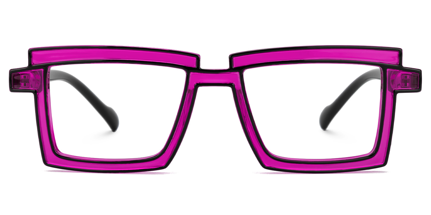 Zephyr Rectangle Purple Glasses