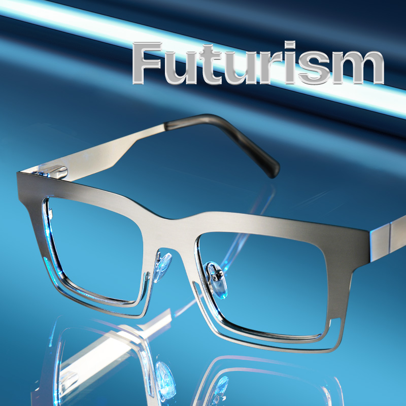 ZEELOOL Evan Rectangle Silver Glasses