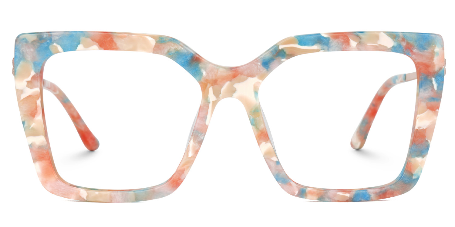 Flora Square Orange Glasses good-img