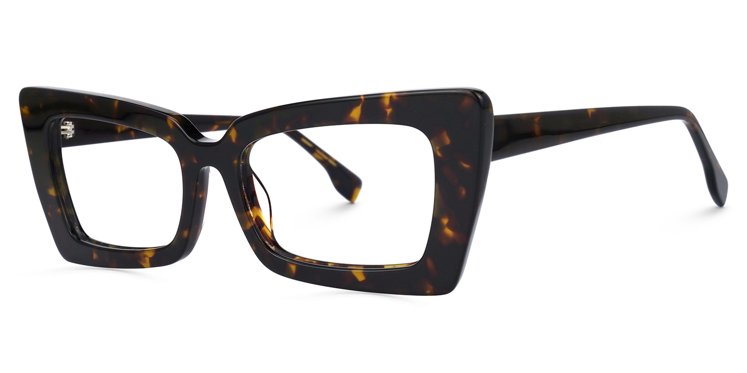 Rectangle Tortoise Glasses | Zeelool Eyeglasses1