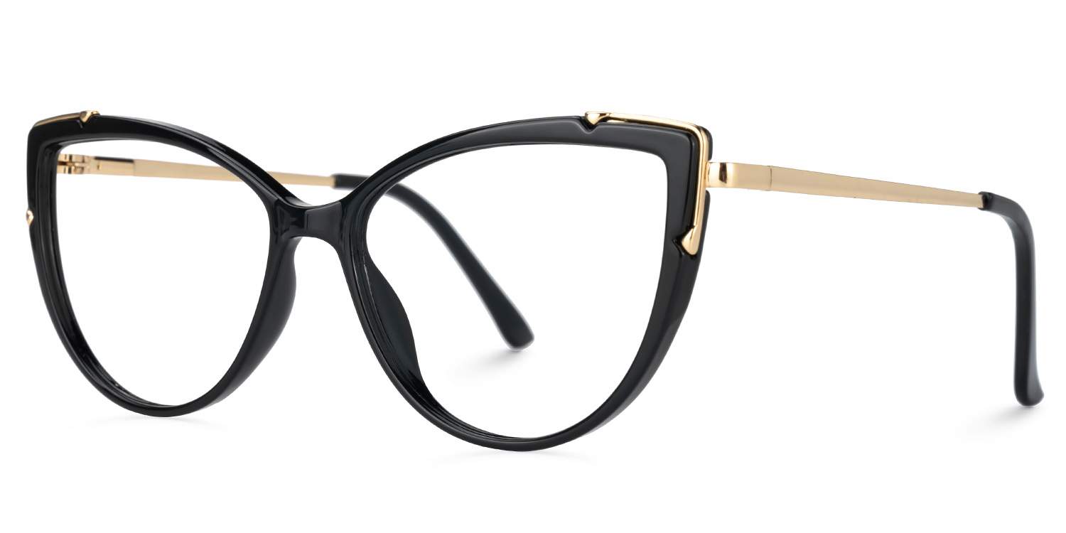 Yulissa Cateye Black Glasses1