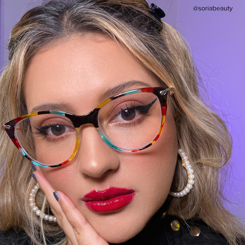 Clement Cat Eye Floral Glasses7