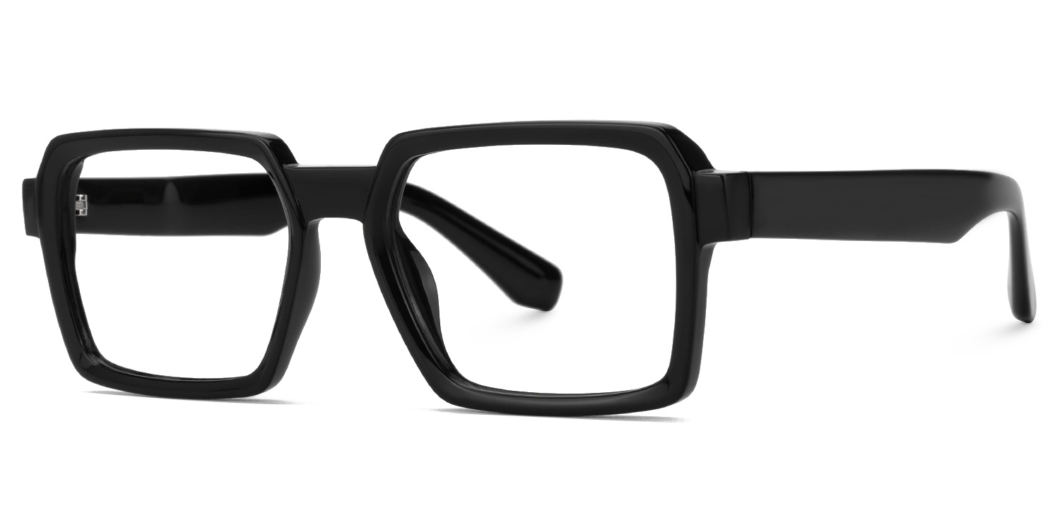 ZEELOOL Fabien Rectangle Black Glasses