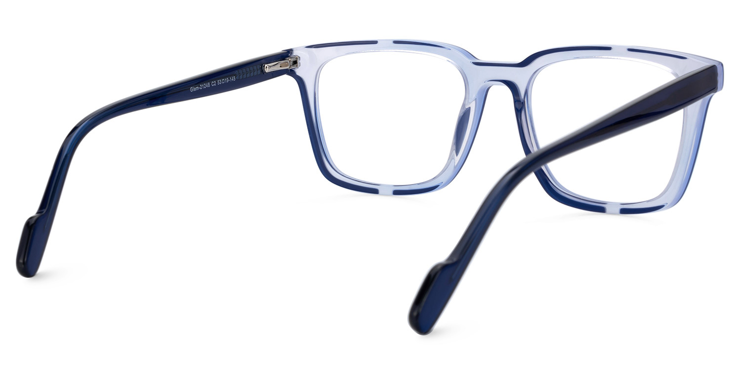 Hazeley Rectangle Blue Glasses3