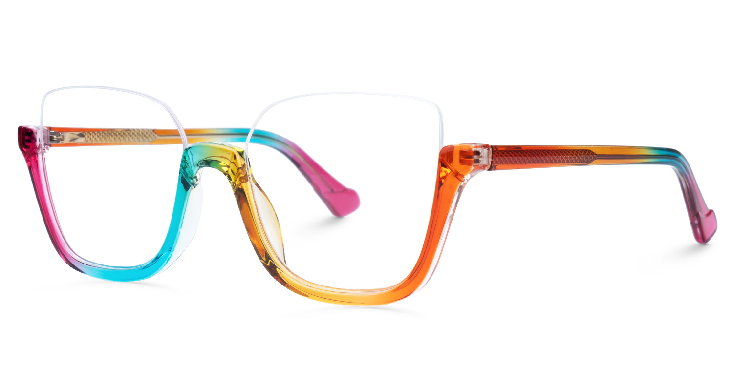 Kellina Square Colorful Glasses1