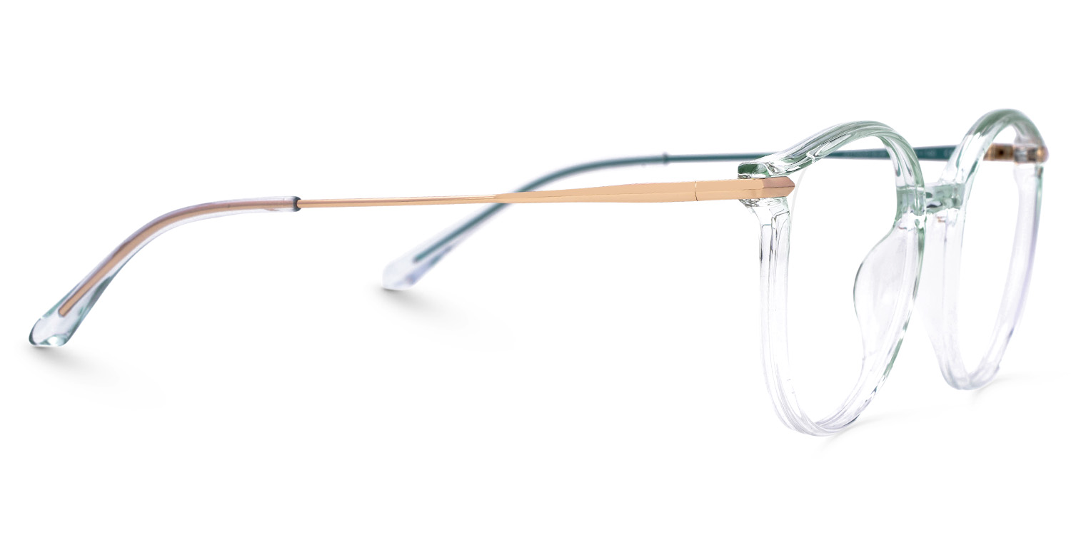 Caylan Round Green Glasses2