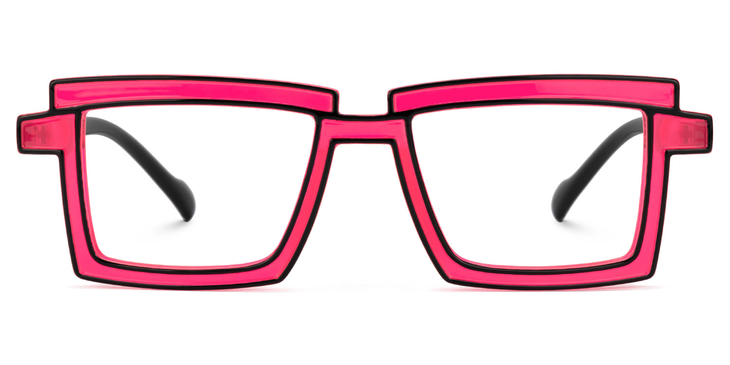 Zephyr Rectangle Red Glasses