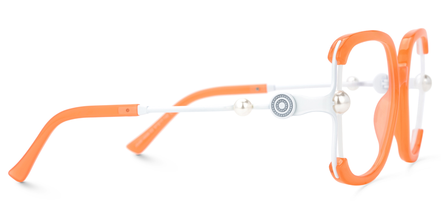 Jeania Square Orange Glasses2