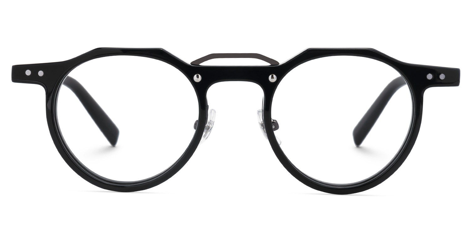 Jerria Round Black Glasses