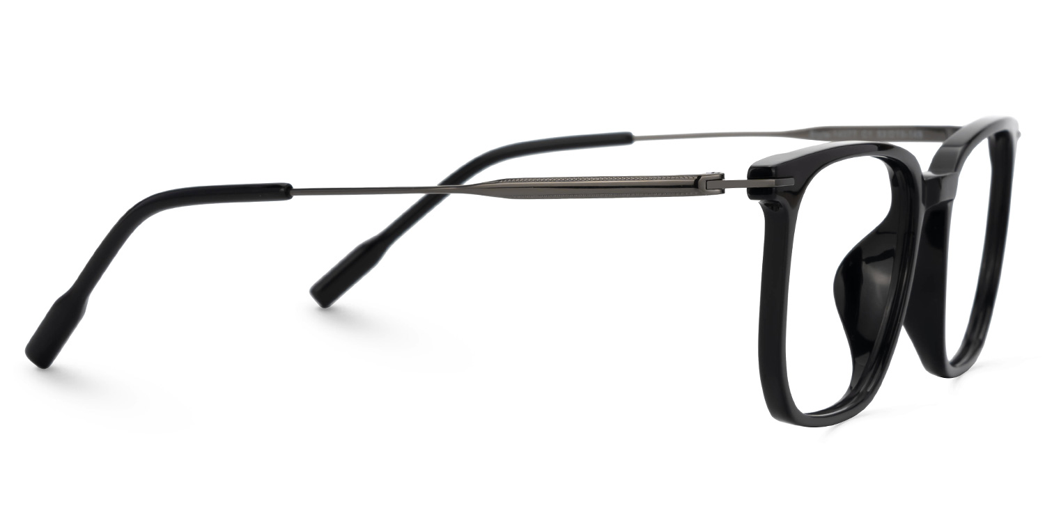 Varlox Black Rectangle Frame Glasses Online | Zeelool Optical2