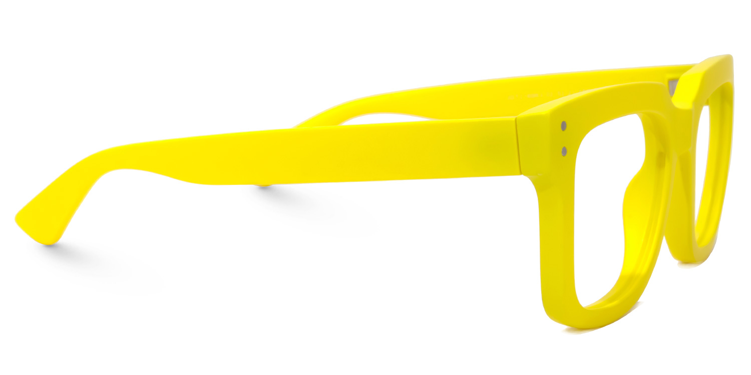 Liizbeett Square Yellow Frame Glasses | Zeelool Optical2