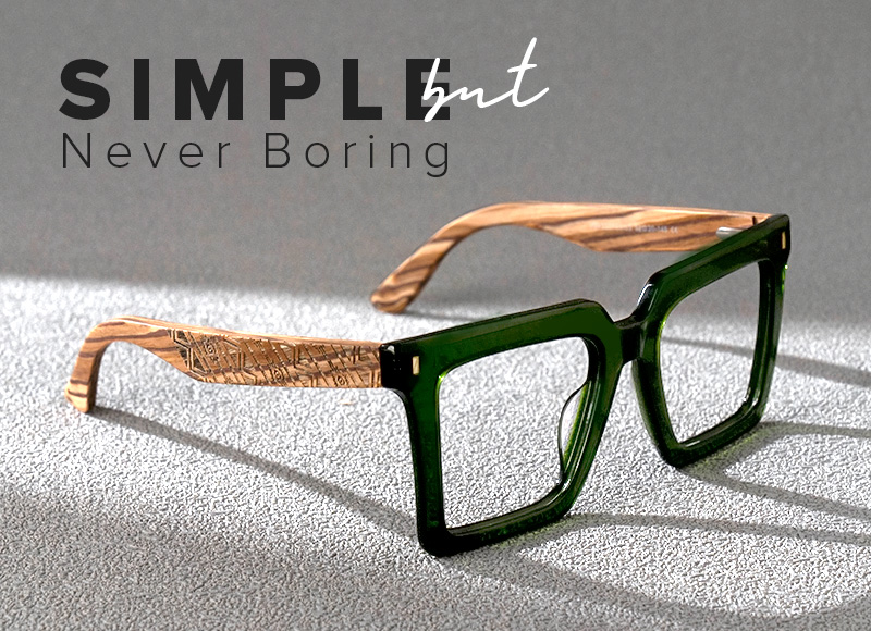 ZEELOOL Pierre Square Green Glasses