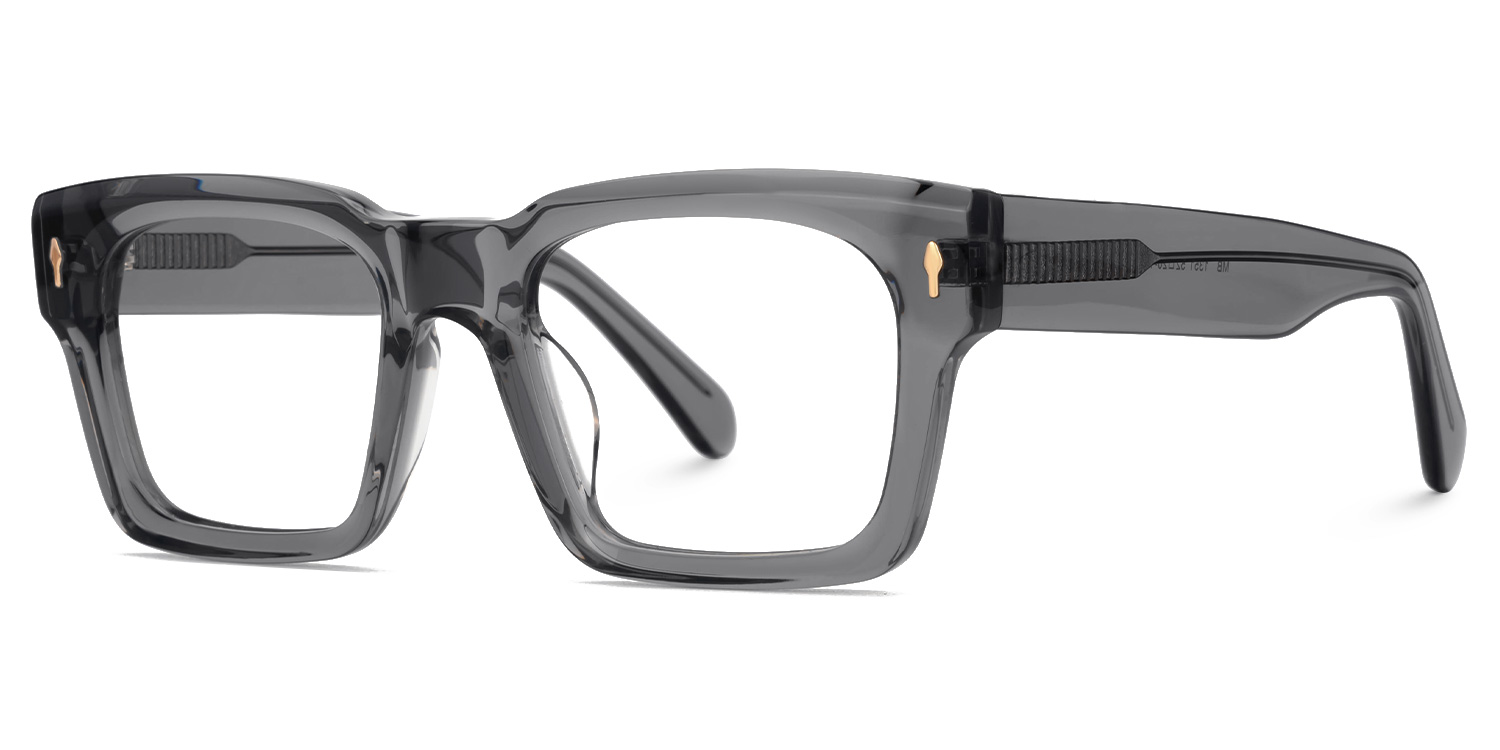 Rectangle Herman Gray Frames Designer Glasses1