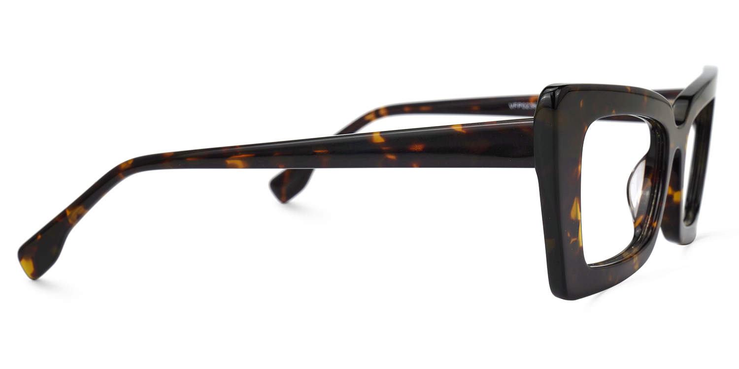 Rectangle Tortoise Glasses | Zeelool Eyeglasses2