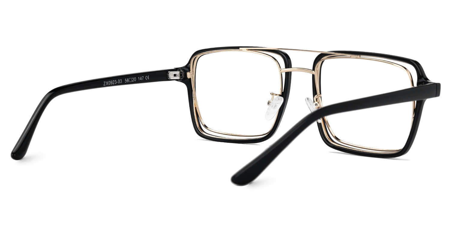 Nellie Aviator Black-Gold Eyeglasses & Frame Glasses3