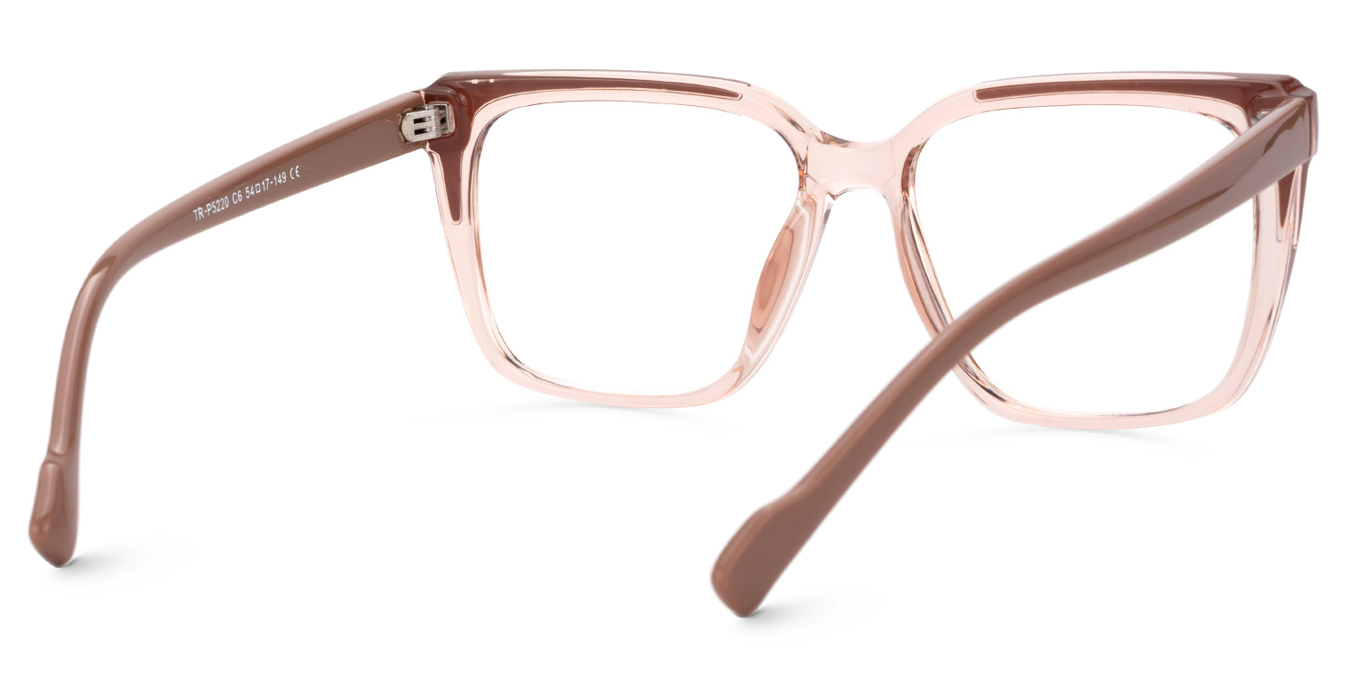 Dory TR90 Square Pink Frame Glasses | Zeelool3