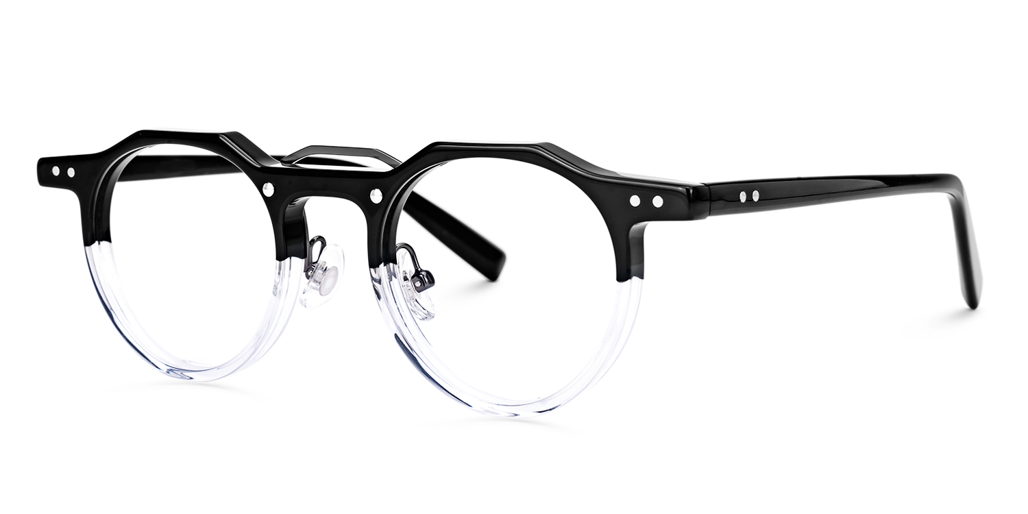 Jerria Round Black-Crystal Glasses1