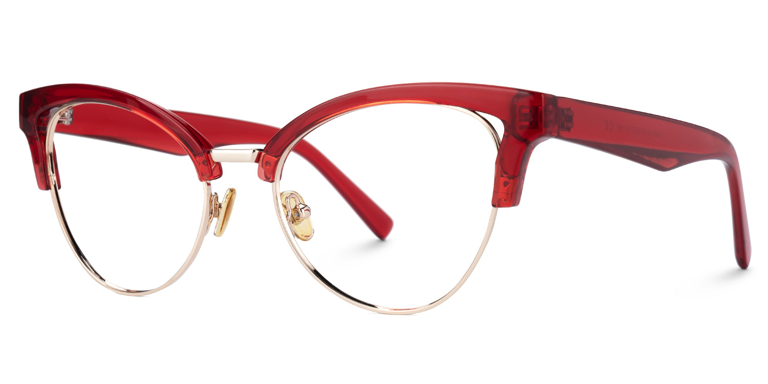 Charlene Browline Red Glasses1