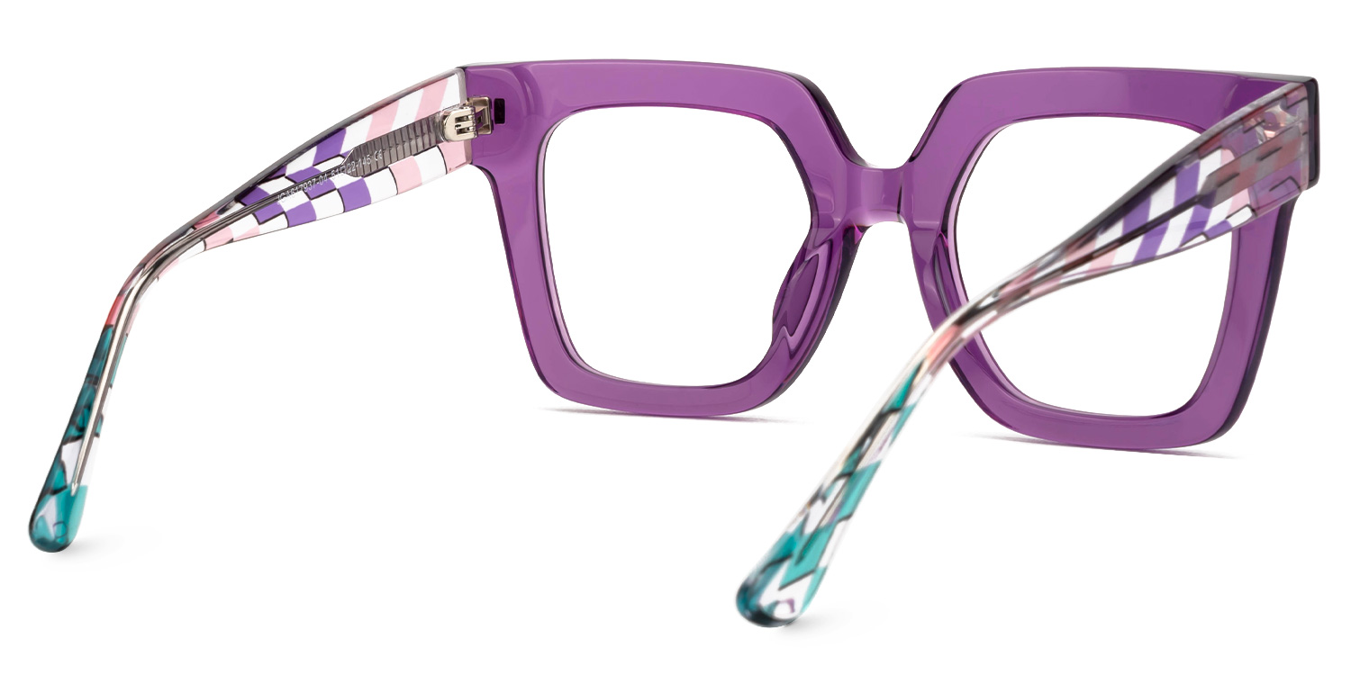 Livena Square Purple Glasses3