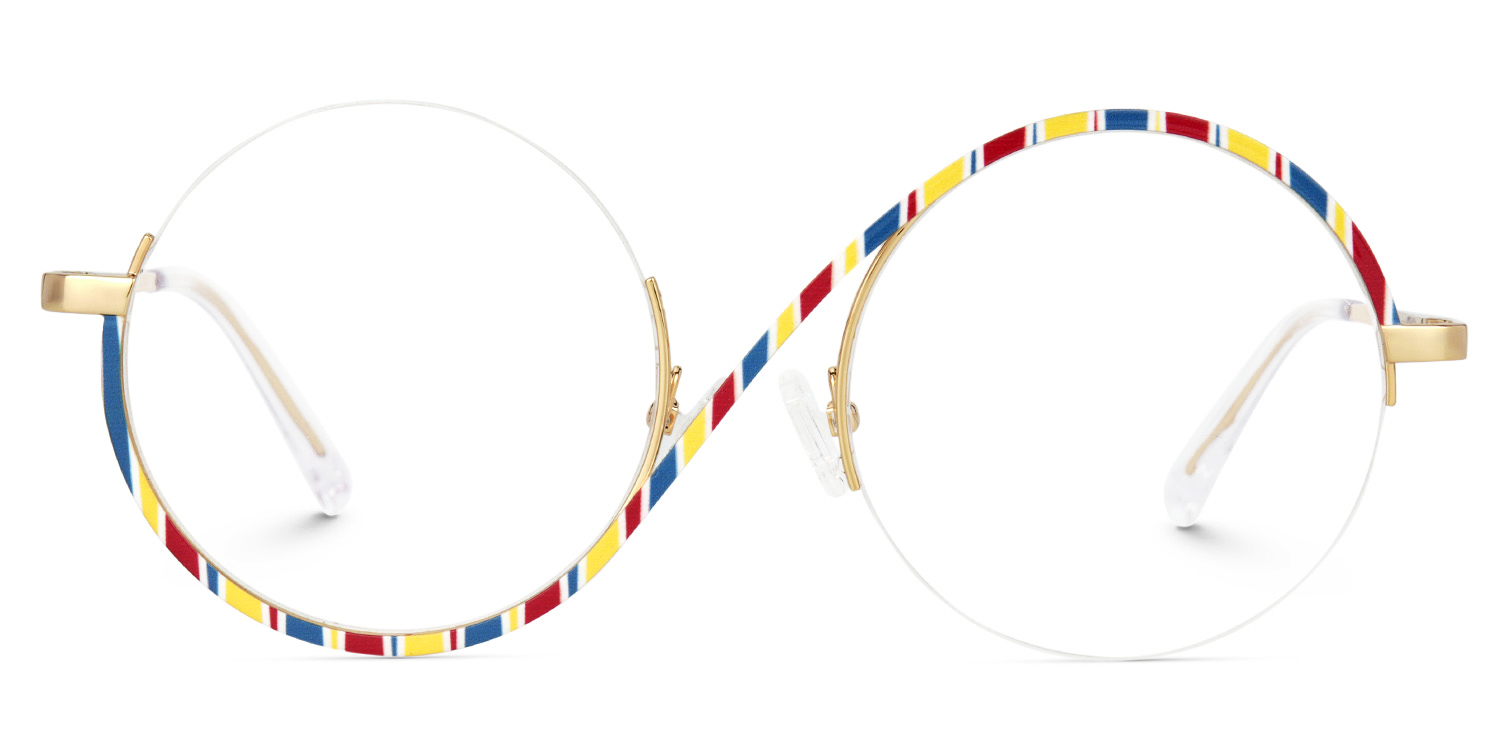 Flozif Geometric Multicolor Glasses0