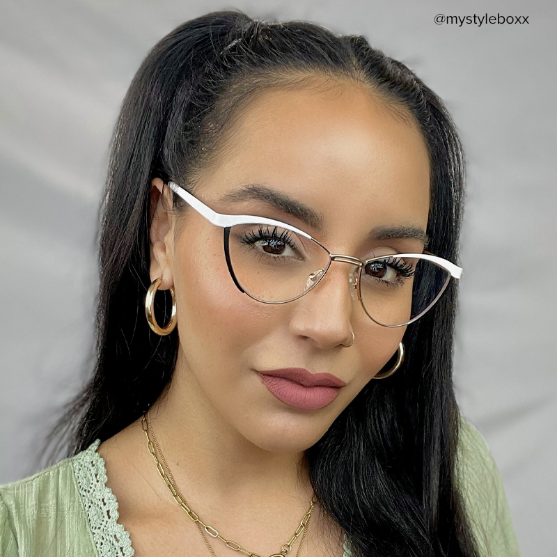 Sydney Cat Eye White Frame Glasses | Zeelool Optical6