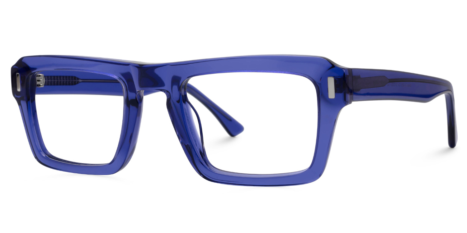 ZEELOOL Tarloh Rectangle Blue Glasses