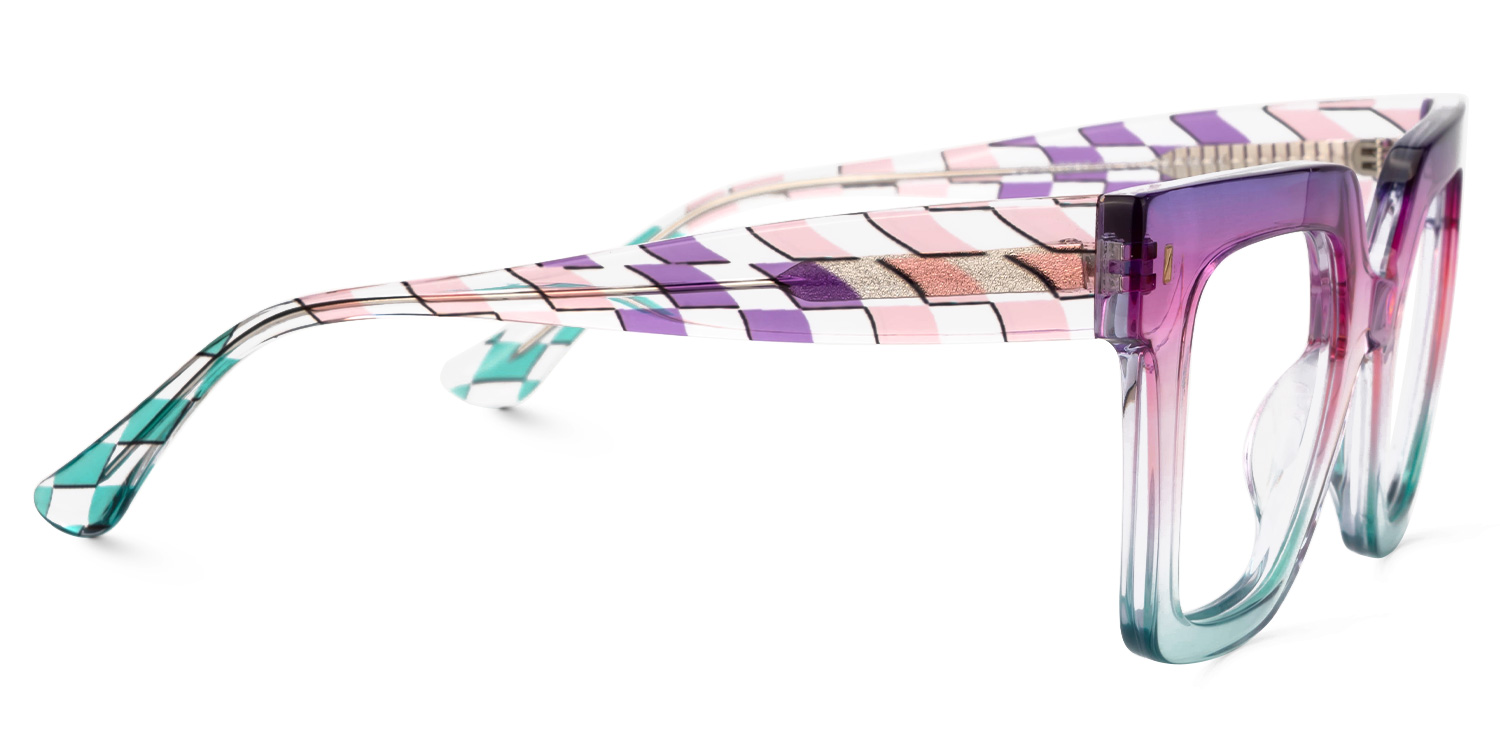 Livena Square Purple-Blue Glasses2