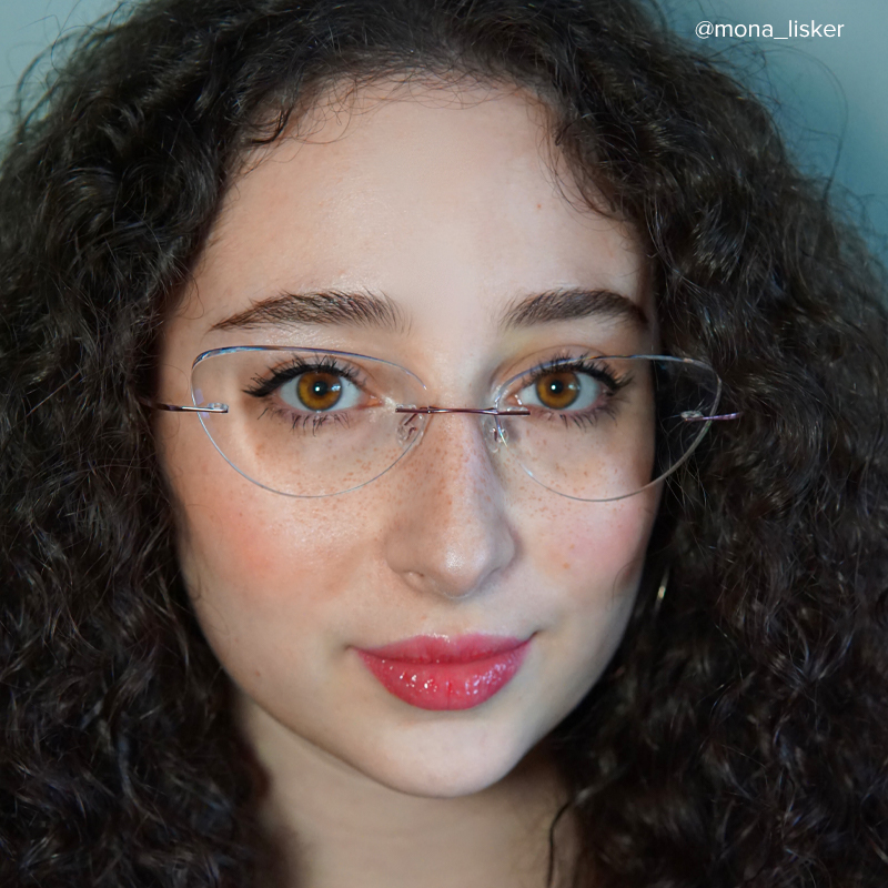Evelyn Cat Eye Pink Glasses hover
