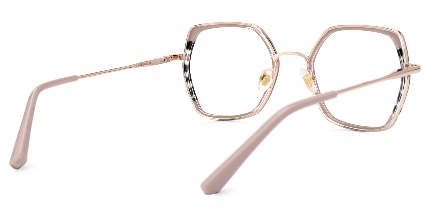 Nefisa Geometric Khaki Glasses3