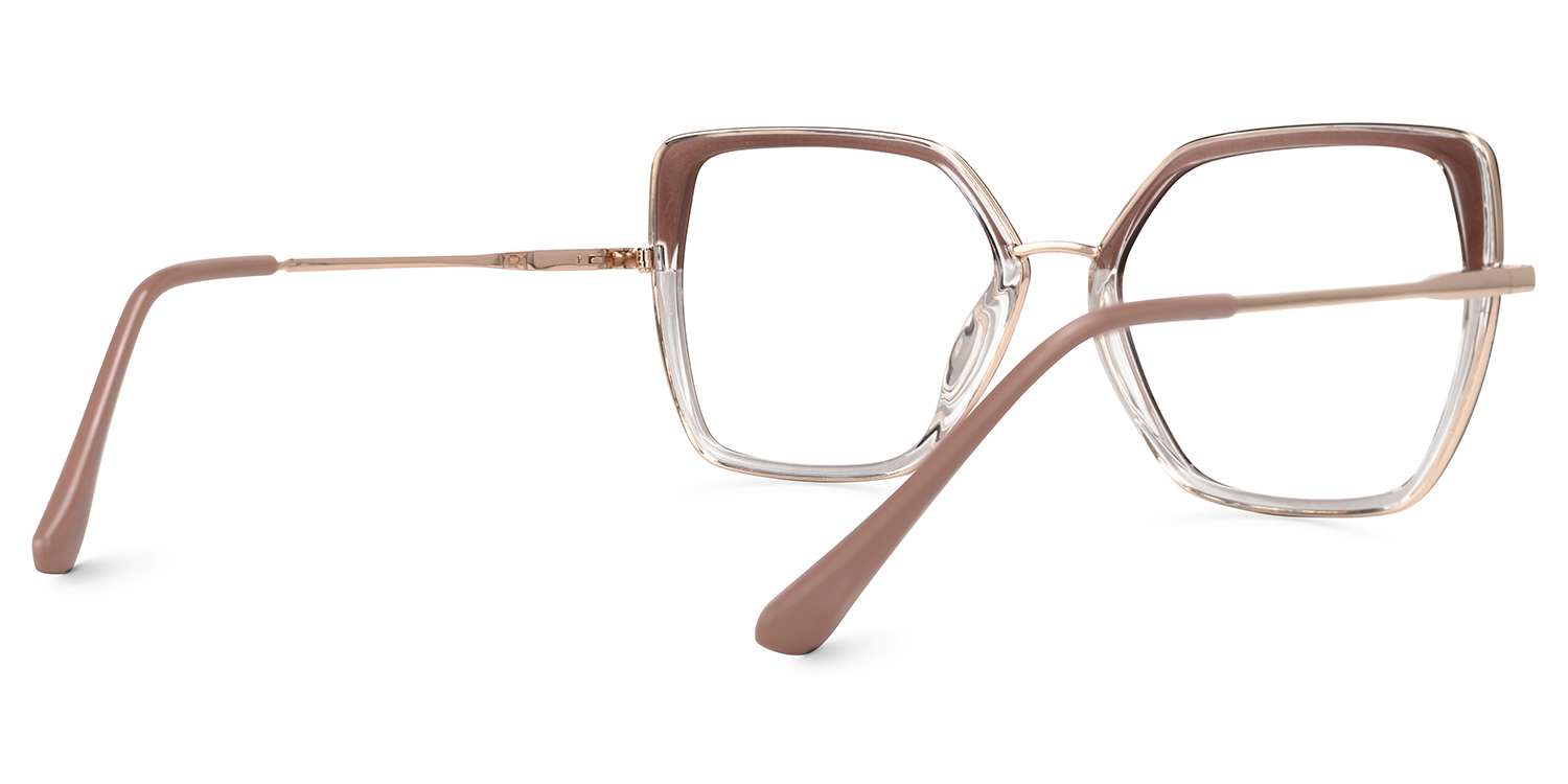 Geometric Keller Two-Tone Glasses deals -Zeelool Glasses3
